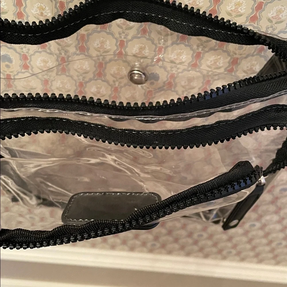 Steve Madden Black Trim Clear Crossbody Bag